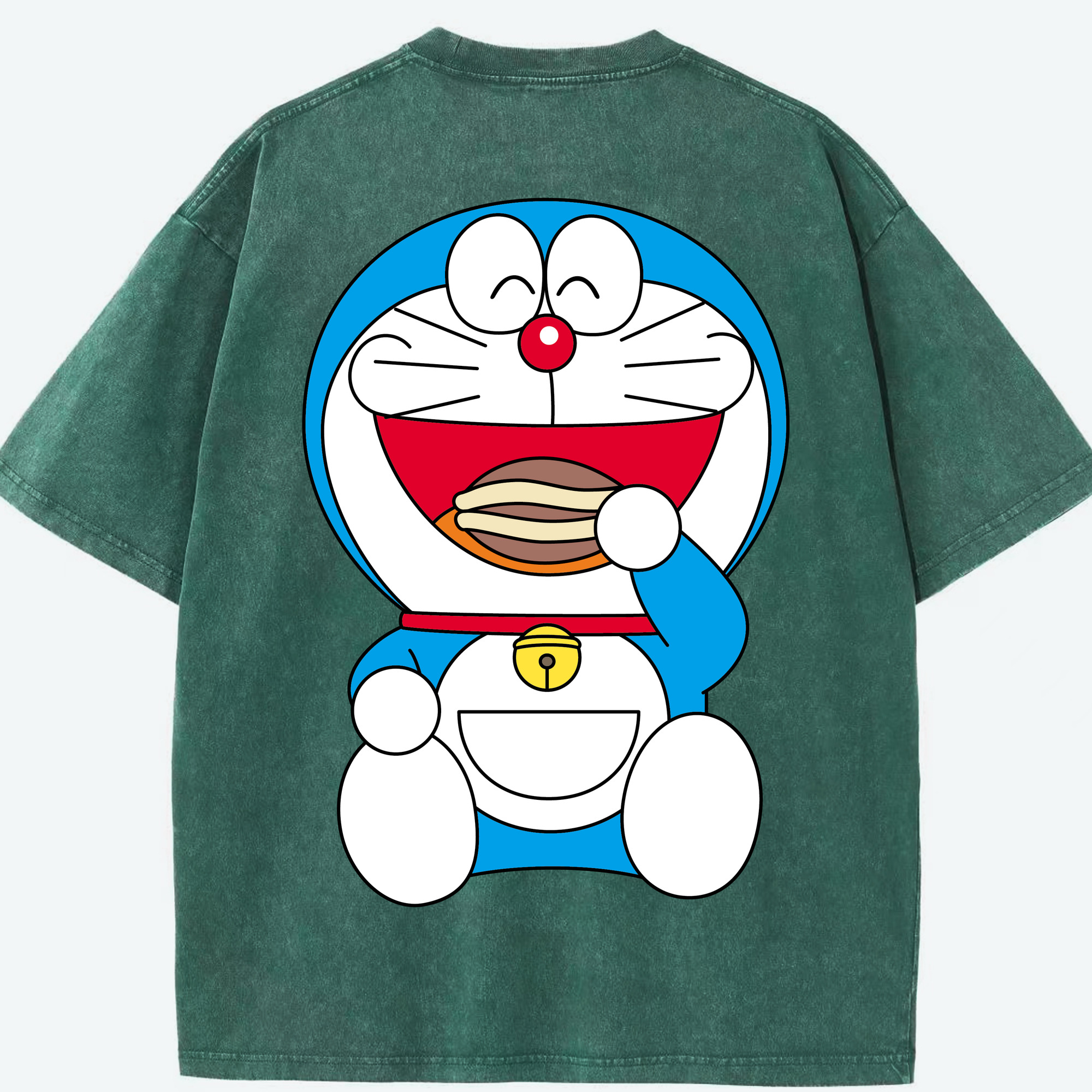 （画像用） ドラえもん Doraemon 綿100% ヴィンテージ風 半袖Tシャツ（背面プリント）